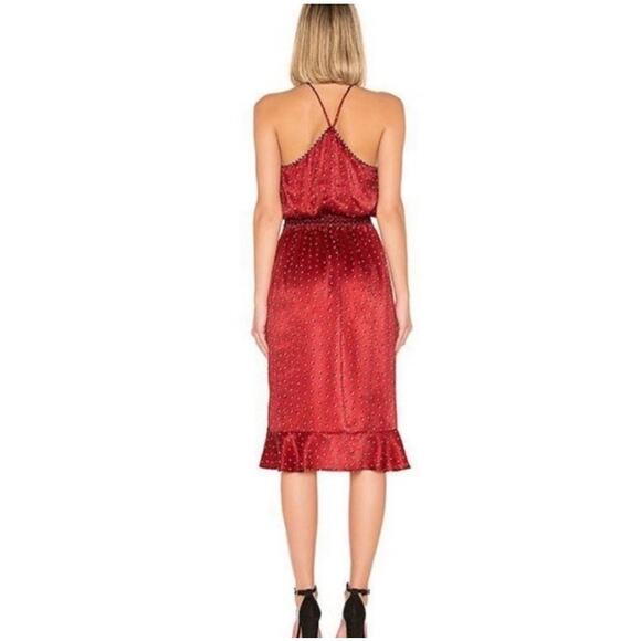 House Of Harlow 1960 X Revolve Baye Midi Red Sexy Sleeveless Dress Summer Spring - Picture 2 of 11